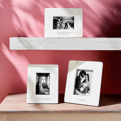 Mud Pie Mud Pie "All The Walks" Marble Frame (4x6) | CeCe's Home & Gifts