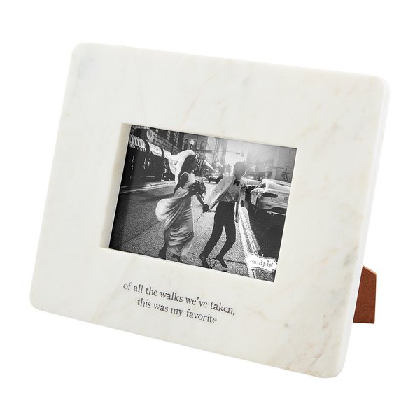 Mud Pie Mud Pie "All The Walks" Marble Frame (4x6) | CeCe's Home & Gifts