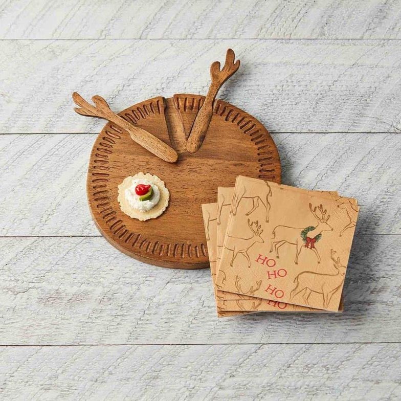 Mud Pie Antler Board & Napkin Set - CeCe's Home & Gifts