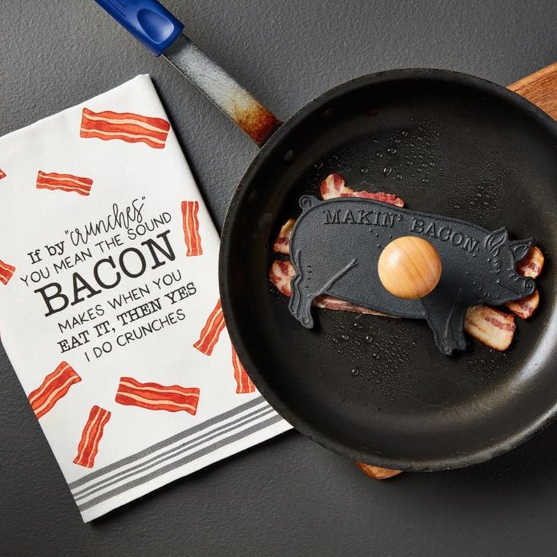 Mud Pie Mud PIe Bacon Press & Towel Set | CeCe's Home & Gifts