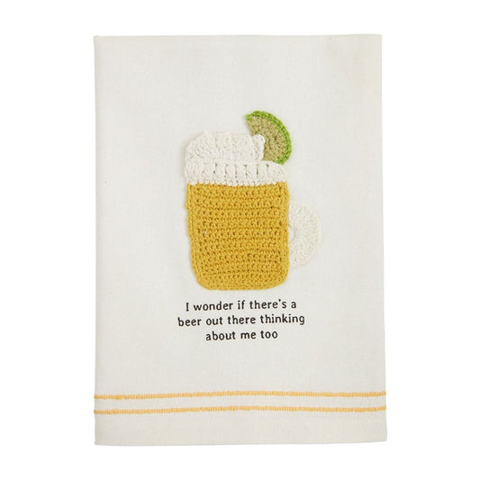Mud Pie Beer Fiesta Crochet Towel - CeCe's Home & Gifts