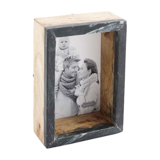 Mud Pie Black Marble Block Picture Frame 4x6 - CeCe's Home & Gifts
