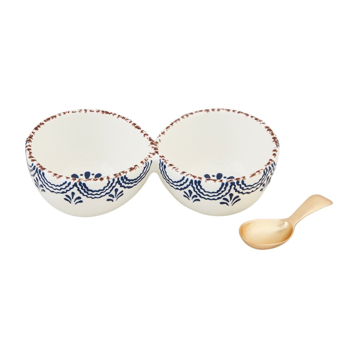 Mud Pie Mud Pie Blue Floral Double Tidbit Set | CeCe's Home & Gifts