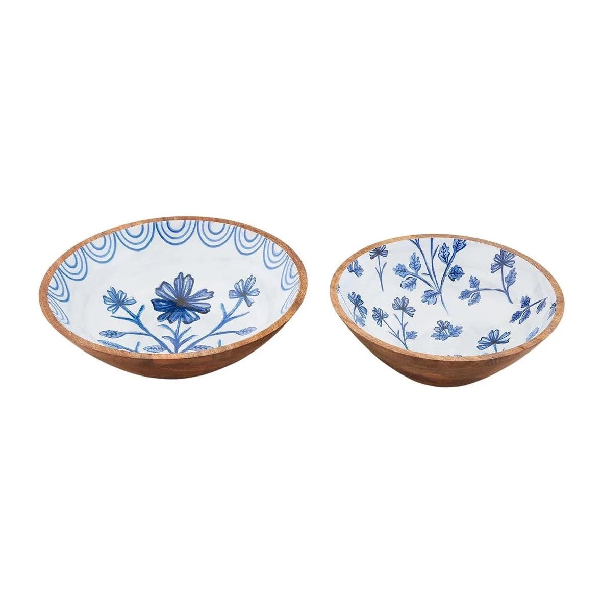 Mud Pie Mud Pie Blue Floral Enamel Bowl | CeCe's Home & Gifts