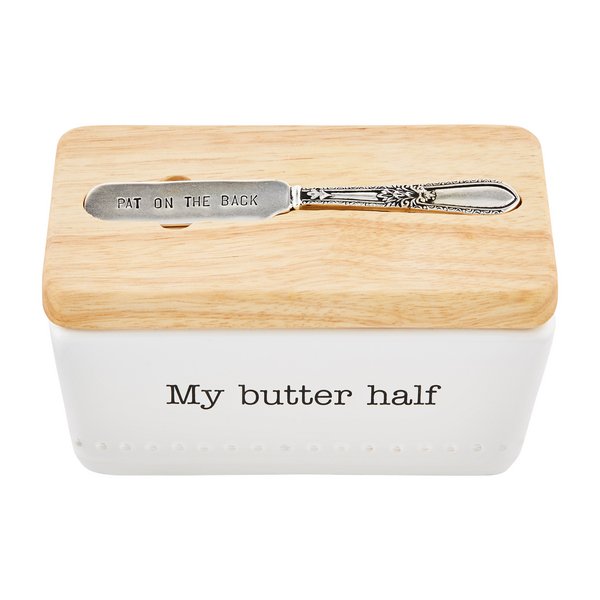 Mud Pie Mud Pie Butter Storage Dish & Spreader Set | CeCe's Home & Gifts