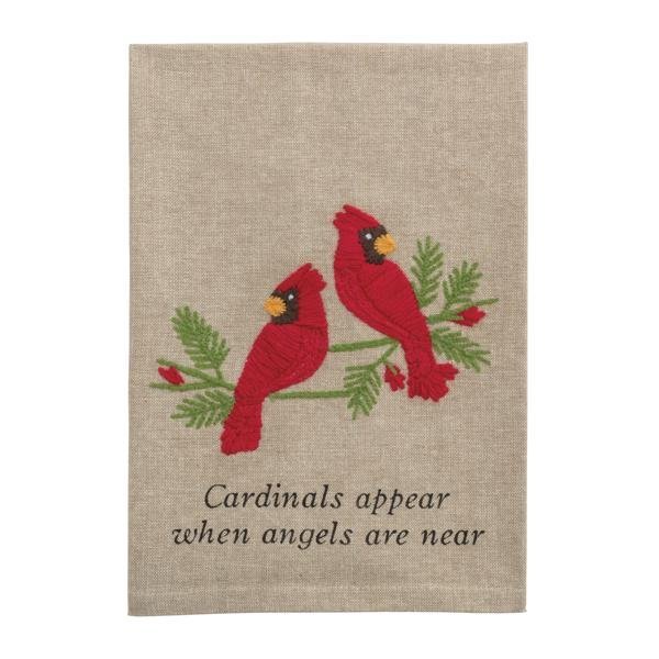 Mud Pie Mud Pie Cardinal Embroidered Hand Towel Set of 2 | CeCe's Home & Gifts