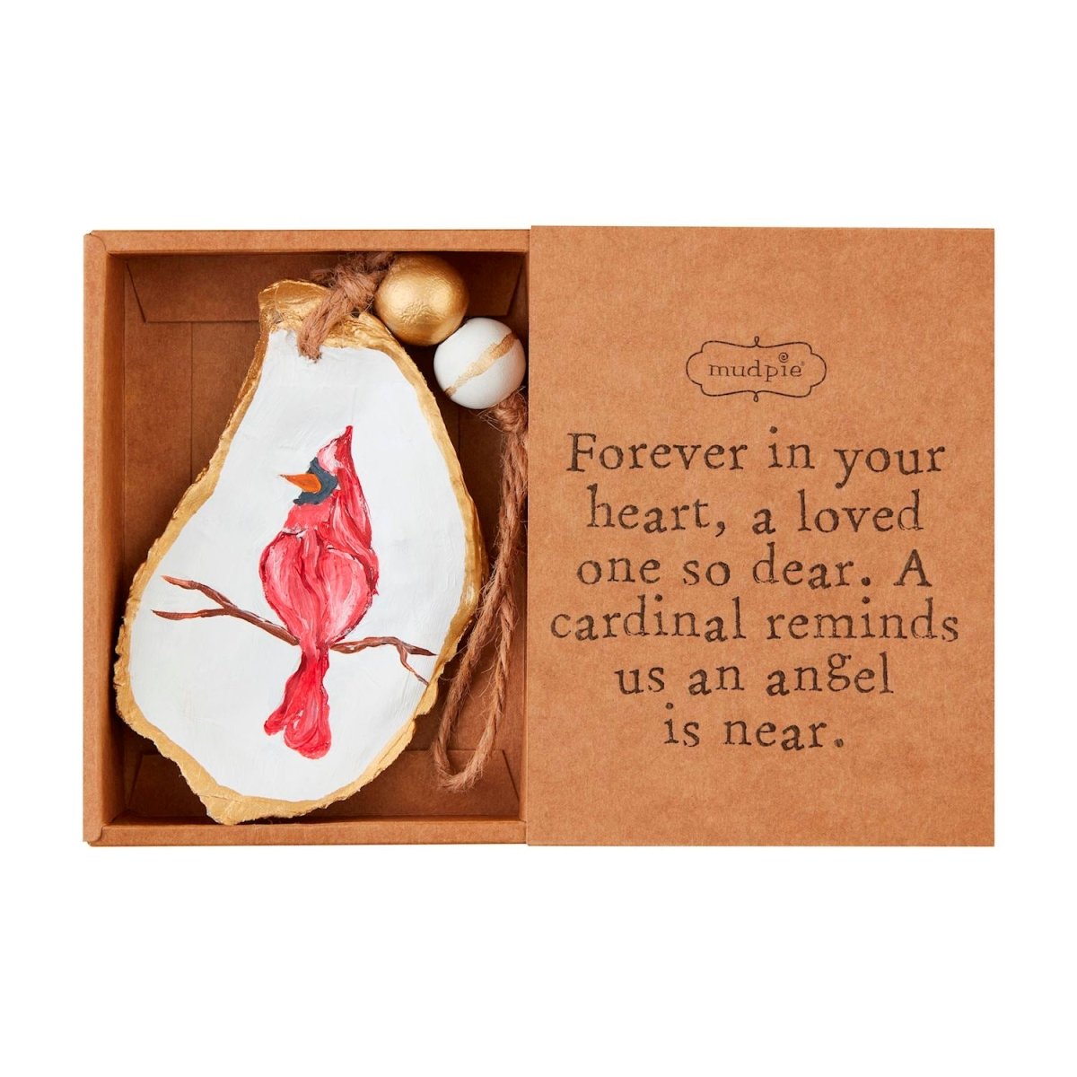 Mud Pie Mud Pie Cardinal Oyster Ornament | CeCe's Home & Gifts