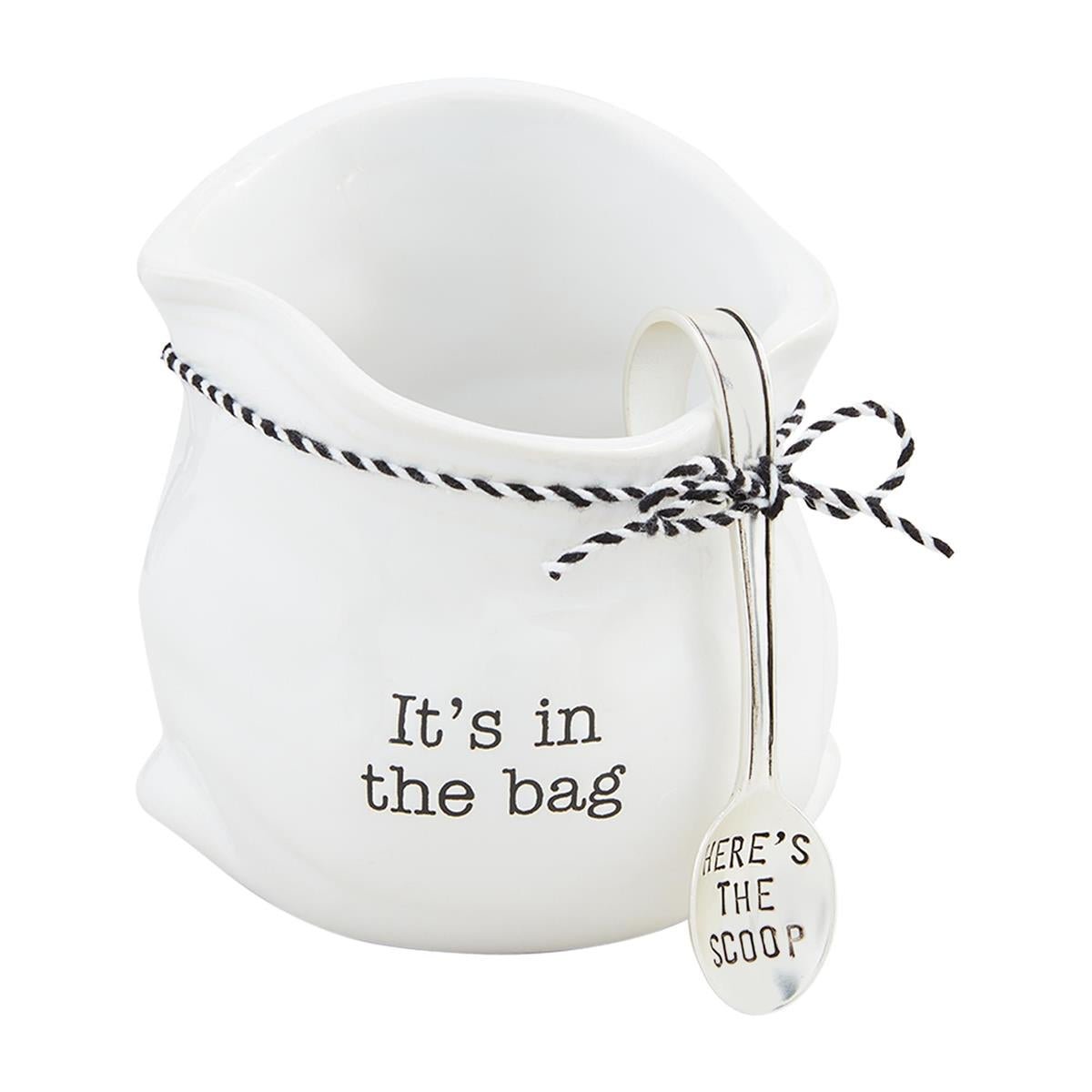 Mud Pie Ceramic Candy Bag with Scoop (2 styles) - CeCe's Home & Gifts