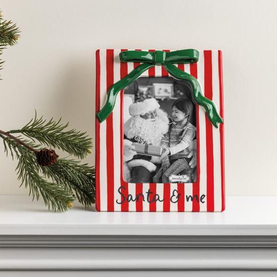Mud Pie Mud Pie Ceramic Christmas Bow Frame | CeCe's Home & Gifts