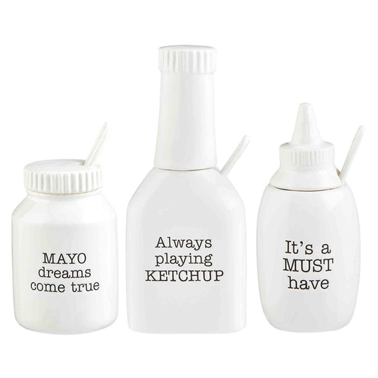 Mud Pie Ceramic Condiment Set - CeCe's Home & Gifts