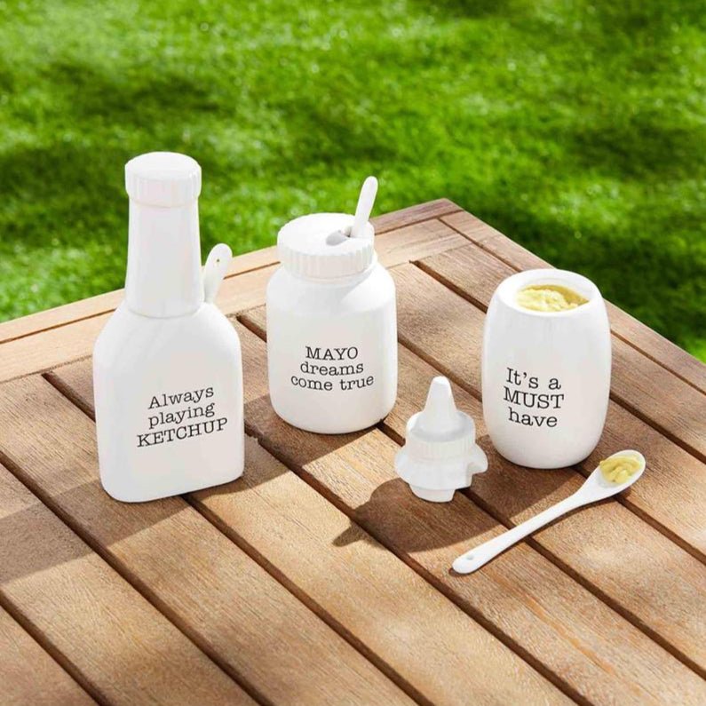 Mud Pie Ceramic Condiment Set - CeCe's Home & Gifts