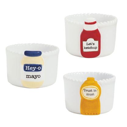 Mud Pie Mud Pie Ceramic Icon Condiment Tidbit Set | CeCe's Home & Gifts