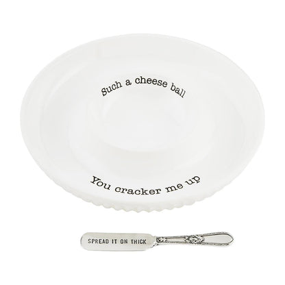 Mud Pie Mud Pie Cheese Ball Dish Set | CeCe's Home & Gifts