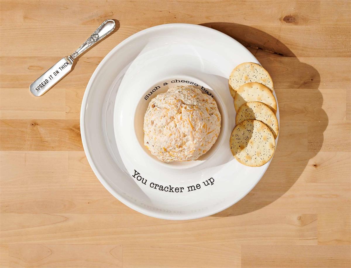 Mud Pie Mud Pie Cheese Ball Dish Set | CeCe's Home & Gifts