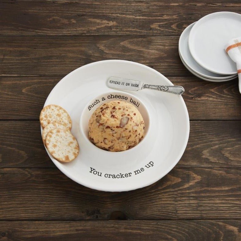Mud Pie Mud Pie Cheese Ball Dish Set | CeCe's Home & Gifts