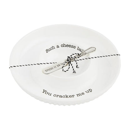 Mud Pie Mud Pie Cheese Ball Dish Set | CeCe's Home & Gifts