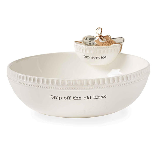 Mud Pie Chip Off the Old Block Chip & Dip Set - CeCe's Home & Gifts