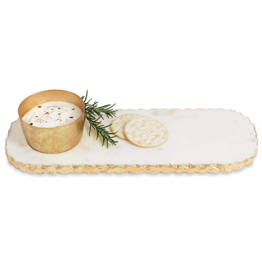 Mud Pie Chipped Marble Dip & Tray Set - CeCe's Home & Gifts