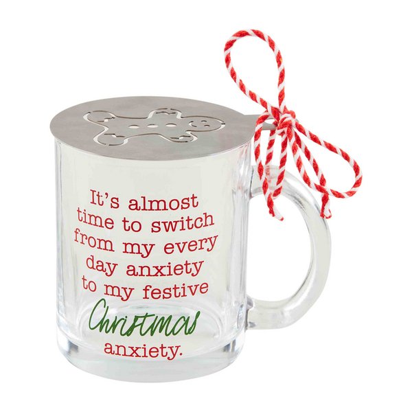 Mud Pie "Christmas Anxiety" Gingerbread Mug & Stencil Set - CeCe's Home & Gifts