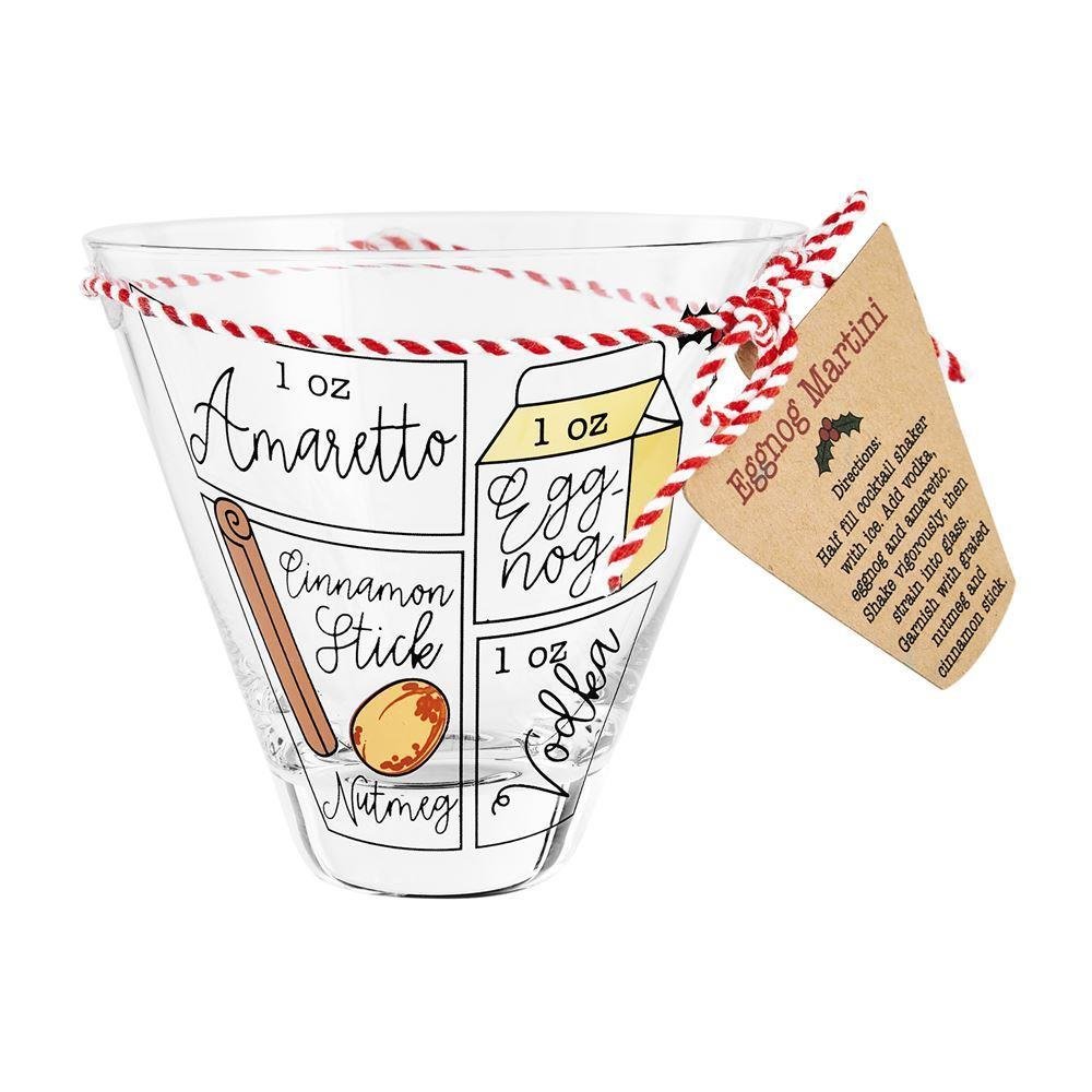 Mud Pie Mud Pie Christmas Cocktail Recipe Glasses | CeCe's Home & Gifts