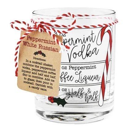 Mud Pie Christmas Cocktail Recipe Glasses - CeCe's Home & Gifts