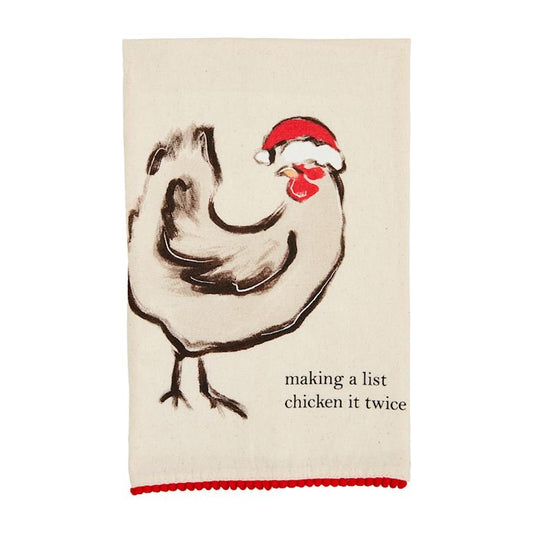 Mud Pie Christmas Farm Towel - Chicken - CeCe's Home & Gifts