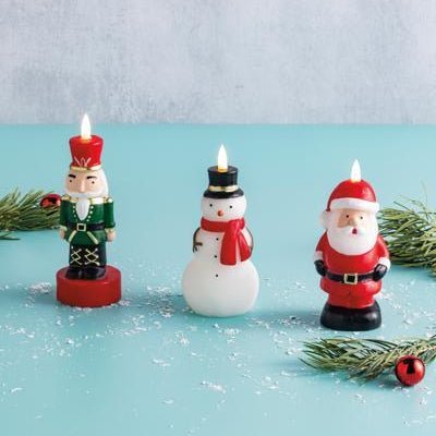 Mud Pie Mud Pie Christmas Figural Flameless Candle - 3 Styles | CeCe's Home & Gifts