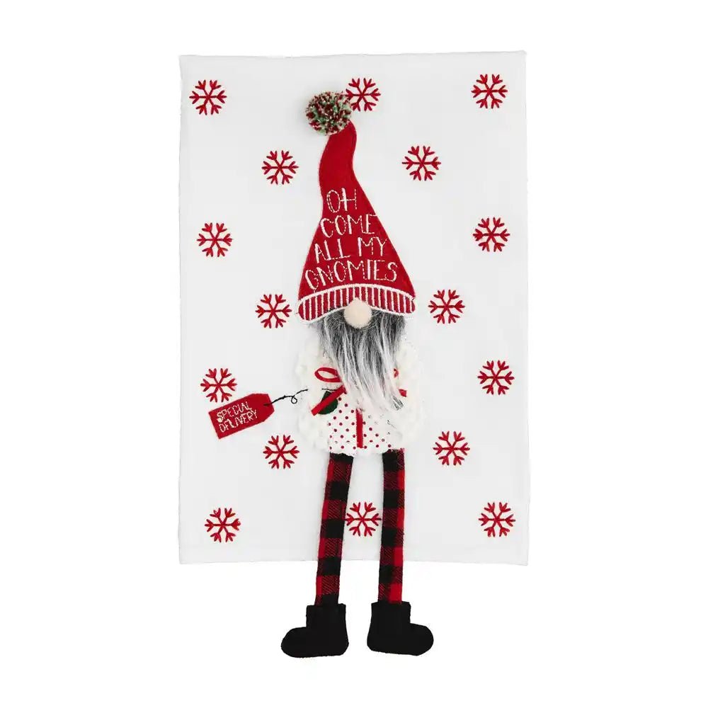 Mud Pie Christmas Gnome Dangle Hand Towels - CeCe's Home & Gifts