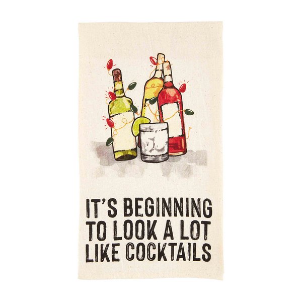 Mud Pie Mud Pie Christmas Humorous Drinking Towels | CeCe's Home & Gifts