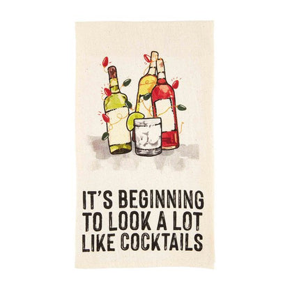 Mud Pie Mud Pie Christmas Humorous Drinking Towels | CeCe's Home & Gifts