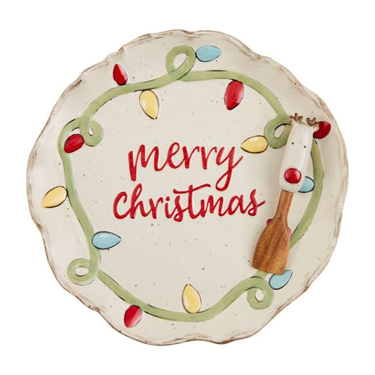 Mud Pie Christmas Lights Platter Set - CeCe's Home & Gifts