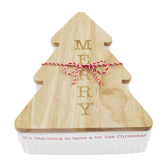 Mud Pie Christmas Tree Baker & Trivet Set - CeCe's Home & Gifts