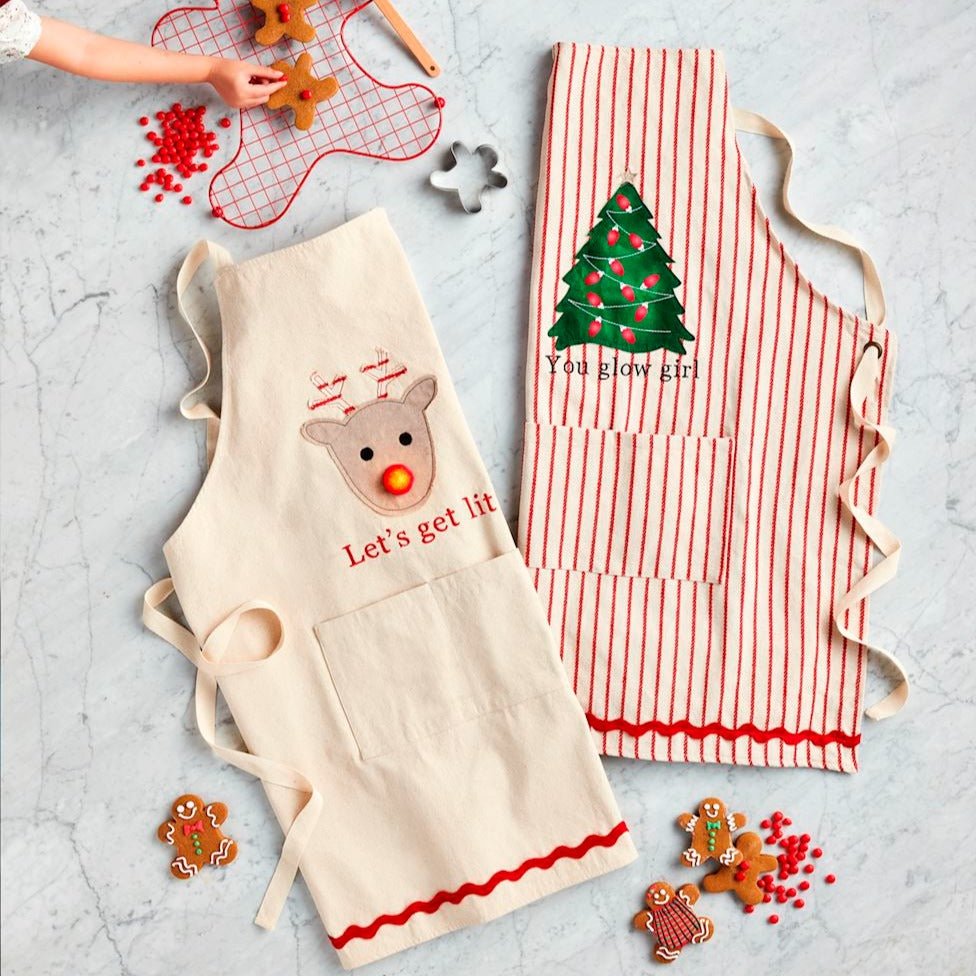 Mud Pie Christmas Tree LED Apron - CeCe's Home & Gifts