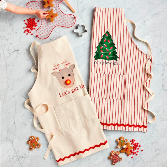 Mud Pie Christmas Tree LED Apron - CeCe's Home & Gifts