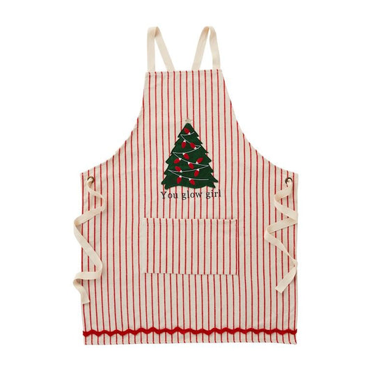 Mud Pie Christmas Tree LED Apron - CeCe's Home & Gifts