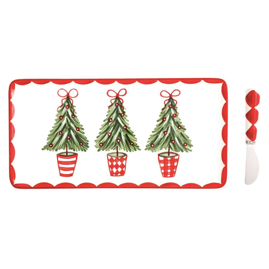 Mud Pie Mud Pie Christmas Tree Topiary Tray Set | CeCe's Home & Gifts