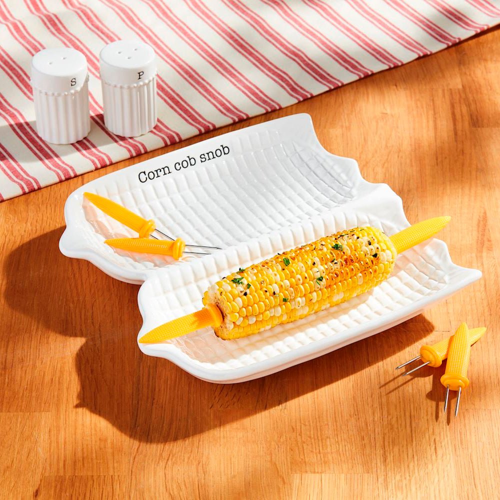 Mud Pie Corn Platter & Skewer Set - CeCe's Home & Gifts