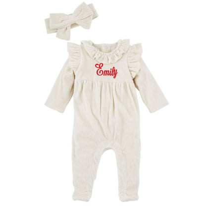 Mud Pie Mud Pie Cream Sleeper & Headband Set | CeCe's Home & Gifts