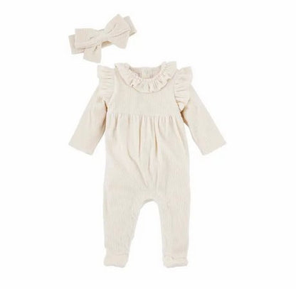 Mud Pie Mud Pie Cream Sleeper & Headband Set | CeCe's Home & Gifts