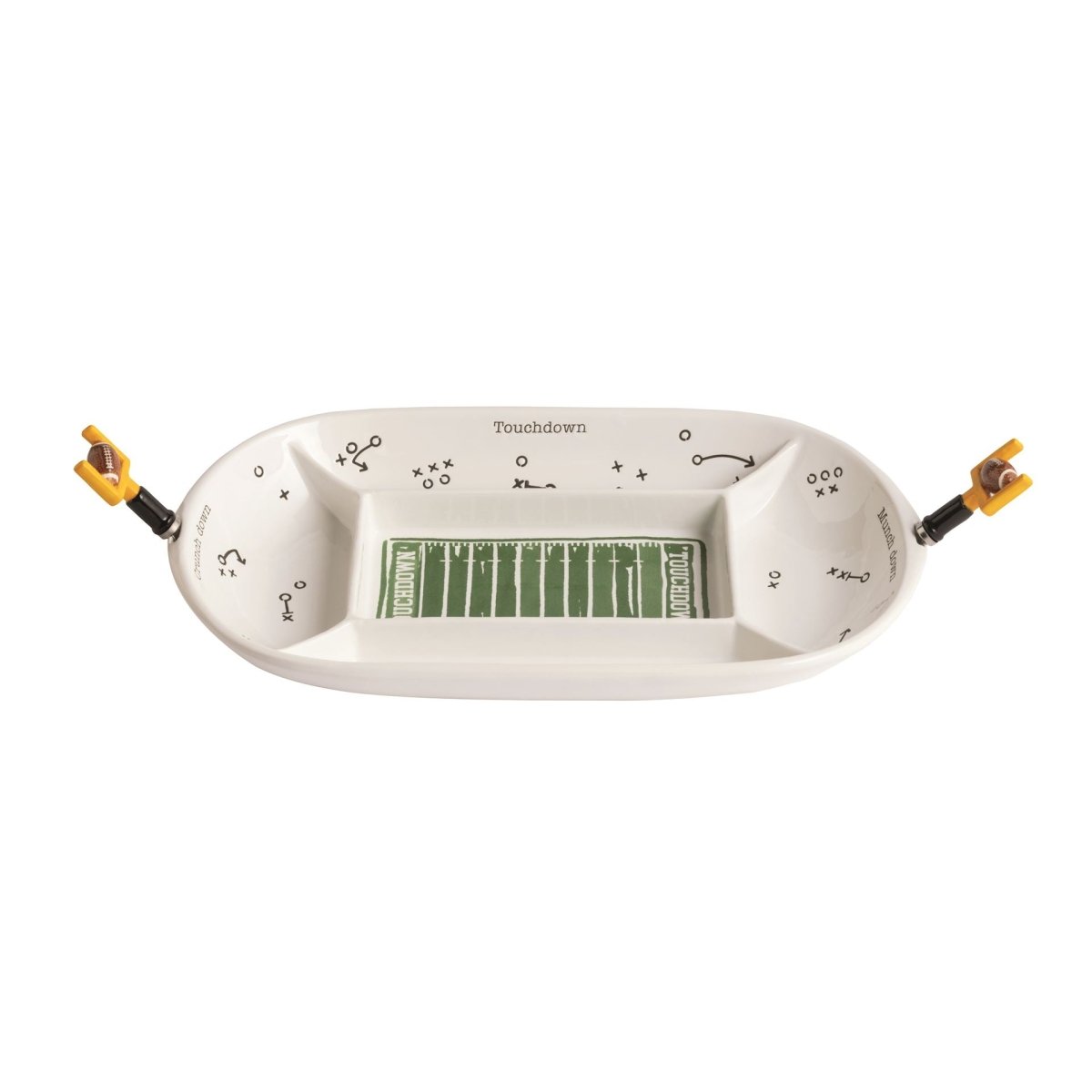Mud Pie Mud Pie Divided Football Field Platter Set | CeCe's Home & Gifts