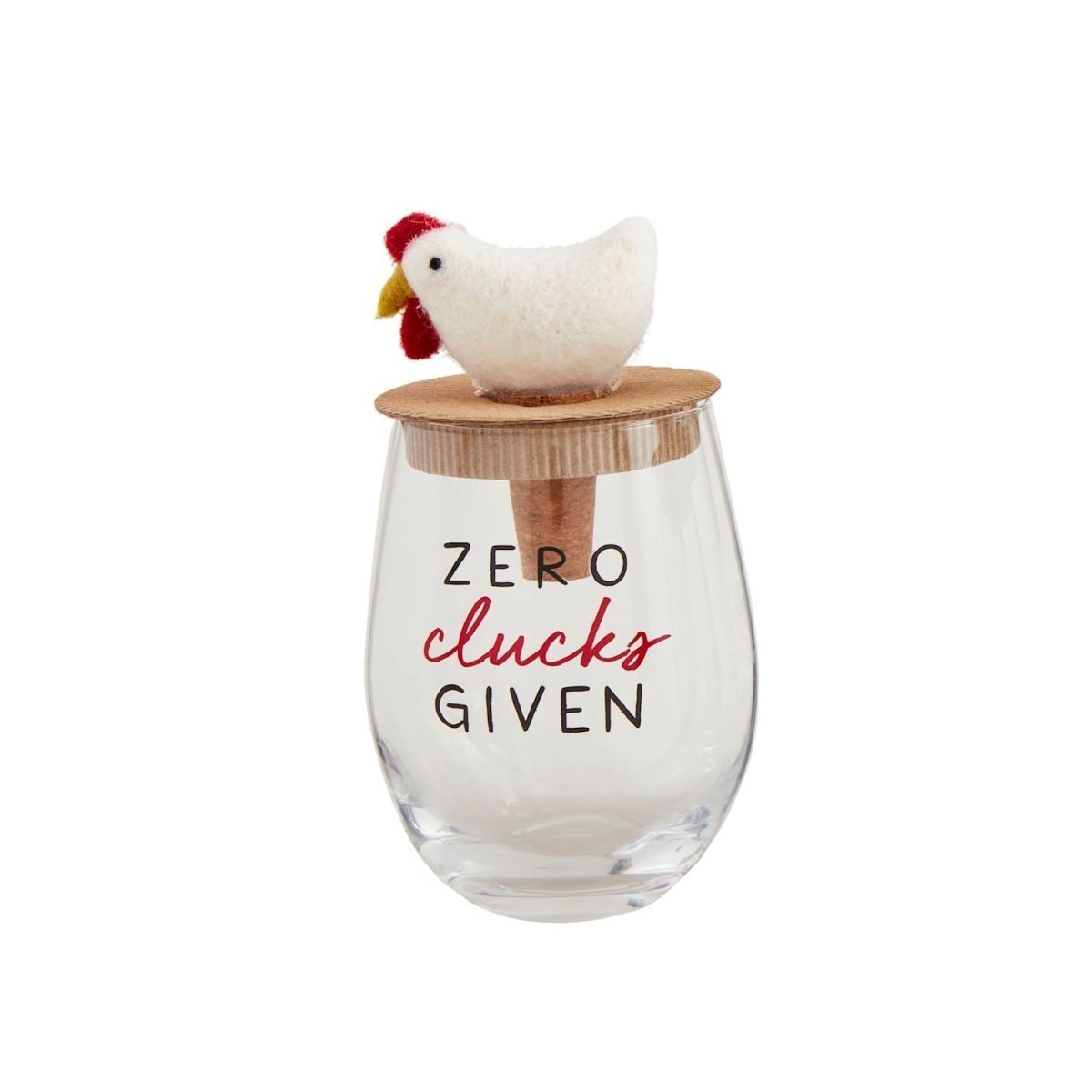 Mud Pie Mud Pie Farm Animal Wine Glass With Topper - Three Styles | CeCe's Home & Gifts