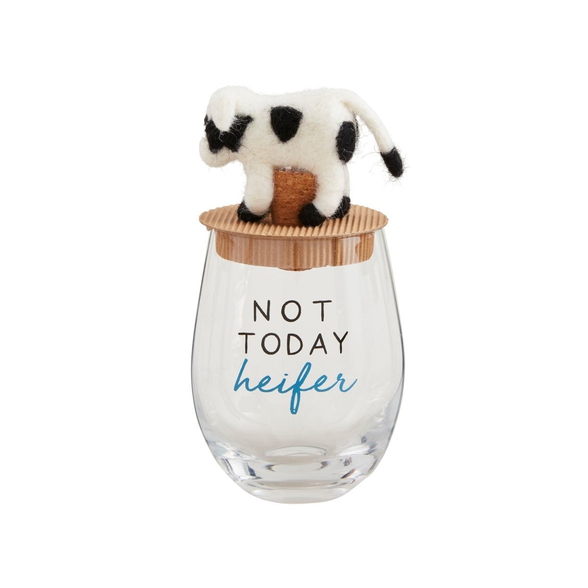 Mud Pie Mud Pie Farm Animal Wine Glass With Topper - Three Styles | CeCe's Home & Gifts