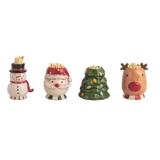 Mud Pie Mud Pie Farm Christmas Toothpick Holders - 4 Styles | CeCe's Home & Gifts