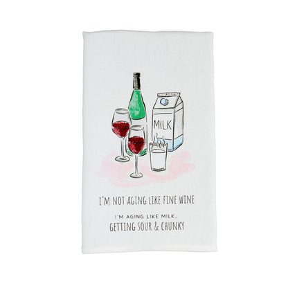 Mud Pie Mud Pie "Fine Wine" Funny Birthday Towel | CeCe's Home & Gifts