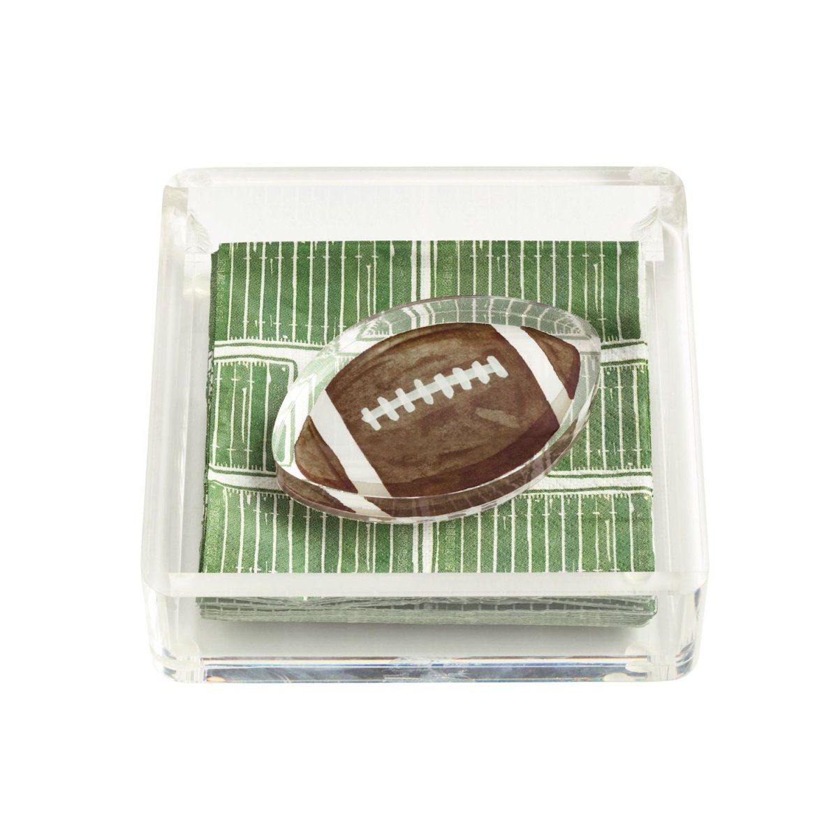 Mud Pie Mud Pie Football Napkin Caddy Set | CeCe's Home & Gifts