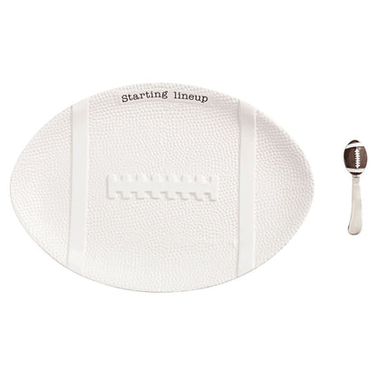 Mud Pie Mud Pie Football Platter Set | CeCe's Home & Gifts