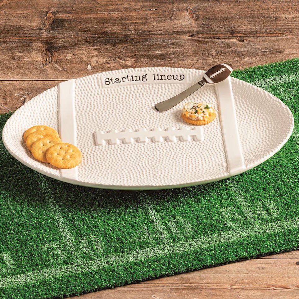 Mud Pie Mud Pie Football Platter Set | CeCe's Home & Gifts