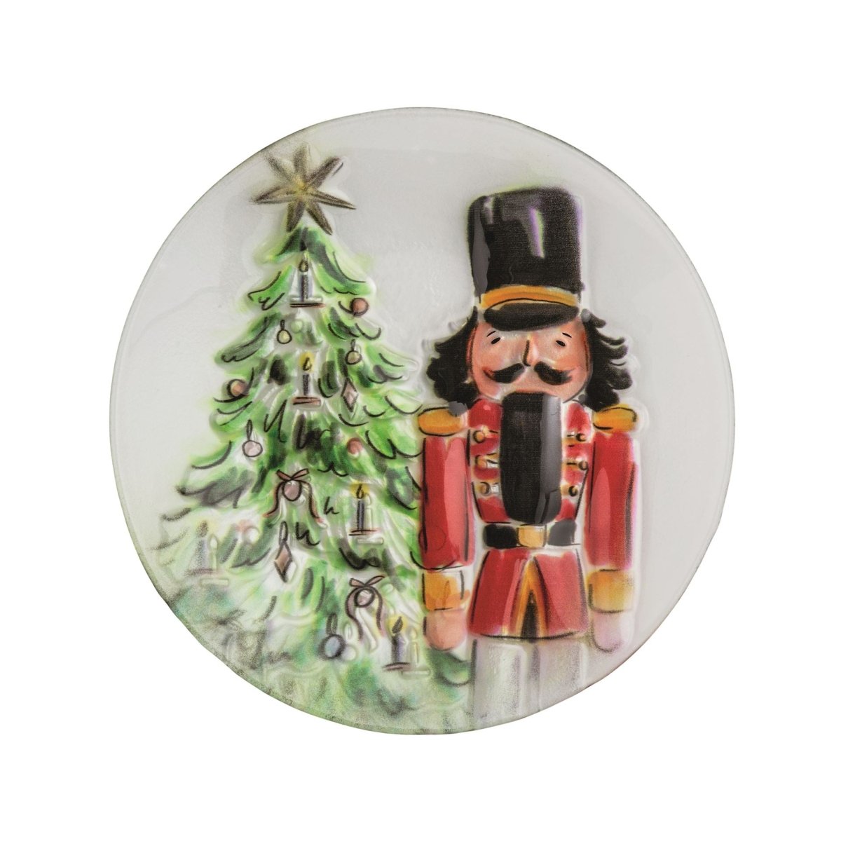 Mud Pie Mud Pie Fused Glass Nutcracker Plate | CeCe's Home & Gifts