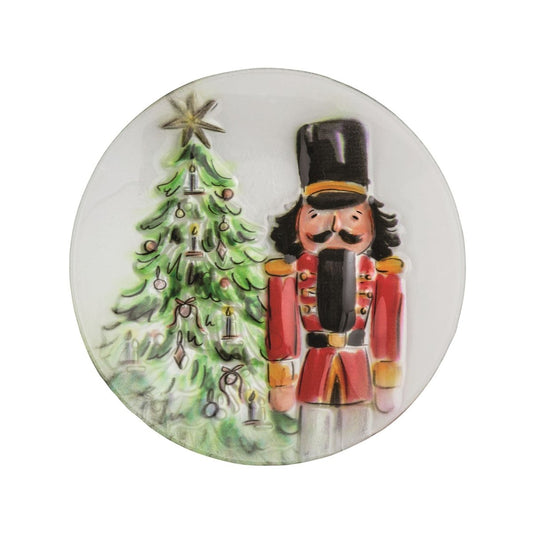 Mud Pie Mud Pie Fused Glass Nutcracker Plate | CeCe's Home & Gifts