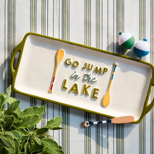 Mud Pie "Go Jump In The Lake" Tray Set - CeCe's Home & Gifts